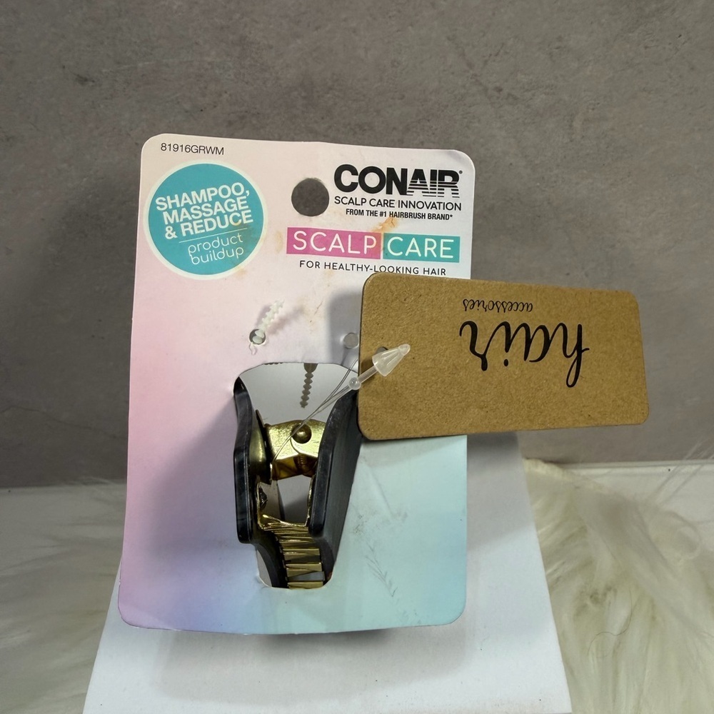 🩷5/$10🩷 Conair Scalp Care Gold & Black Hair Clip